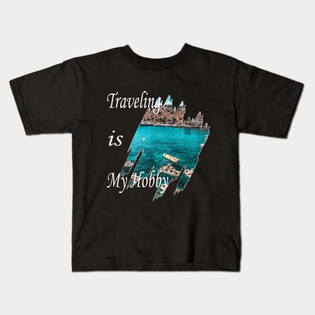 t shirt traveling cute Kids T-Shirt by MAU_Design